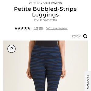 Chico’s Zenergy So Slimming Petite Bubbled-Stripe Leggings